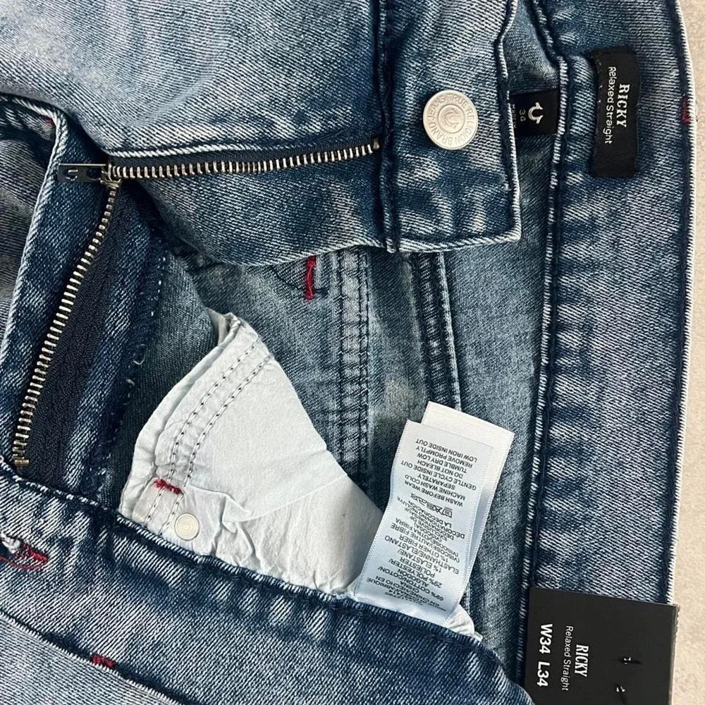 True Religion Ricky Relaxed Straight Jeans - NEW